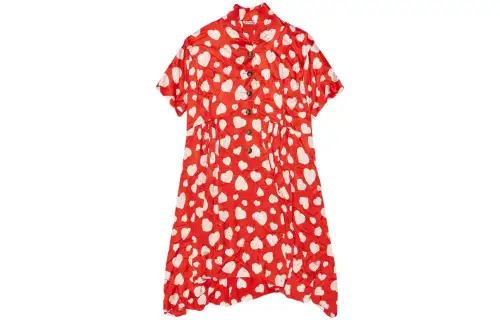 Balenciaga FW22 Short Sleeved Dress Women's Red