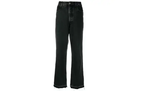 Golden Goose Jeans Women's Black Moderate Wide Leg Pants