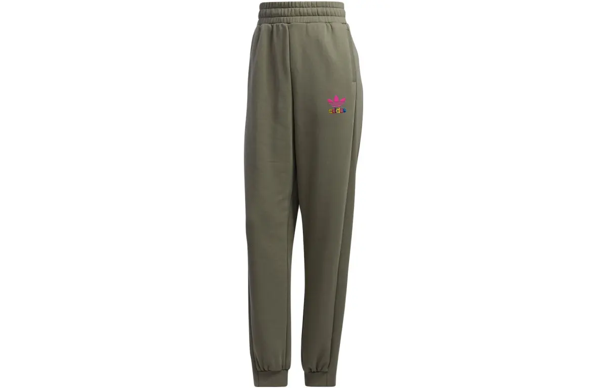 Adidas Originals MOCHI 2 Knitted Sweatpants Women's Green Moderate Cuffed Pants