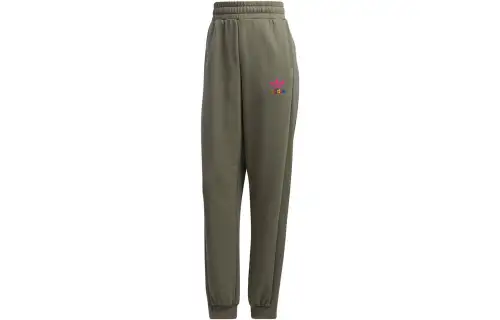 Adidas Originals MOCHI 2 Knitted Sweatpants Women's Green Moderate Cuffed Pants
