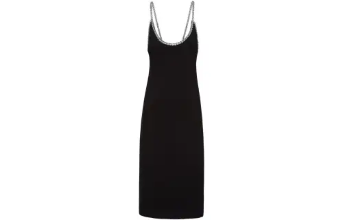 Miu Miu crystal-embroidered midi dress