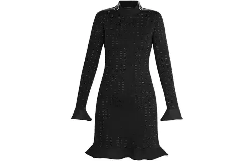 LOUIS VUITTON New Quarterly Products Of LV Long Sleeved Dresses Women's Black Turtleneck Moderate