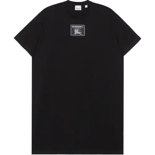 Burberry Crewneck Logo Patch Dress
