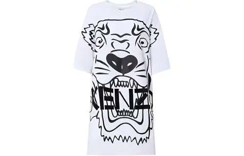 KENZO Short Sleeved Dress Women's White