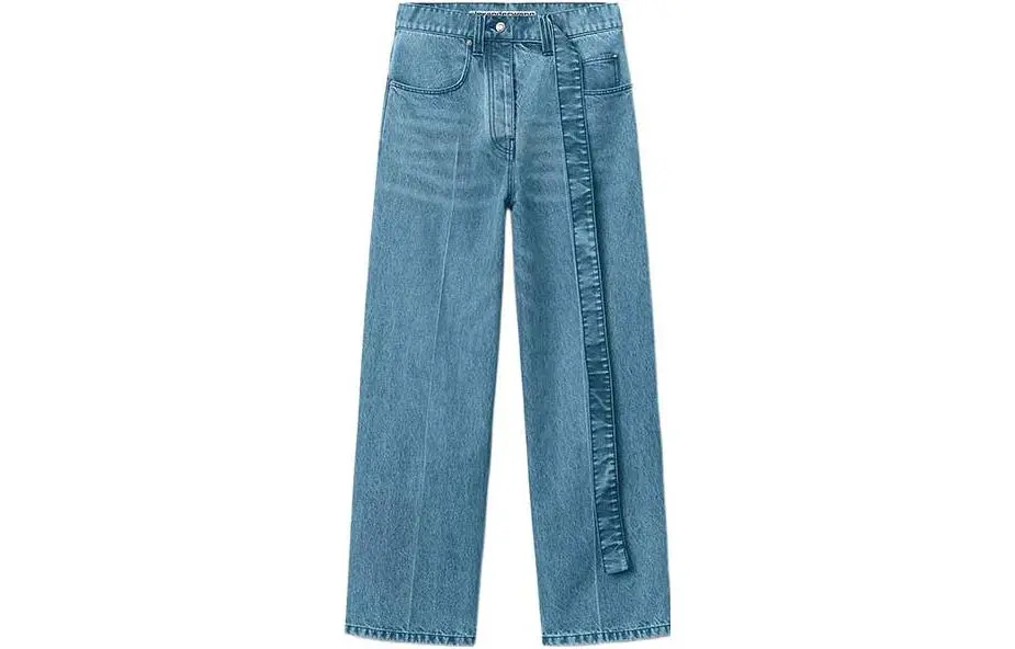 Alexander Wang Raver Wide Leg Belted Jeans