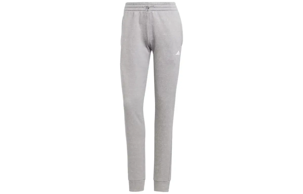 Adidas AEROREADY Game And Go Regular Tapered Fleece Pants Knitted Sweatpants Women's Gray