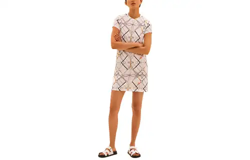 HERMES Short Sleeved Dress Women's White
