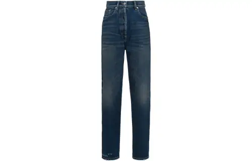 PRADA Jeans Women's Blue Moderate Straight Fit Pants