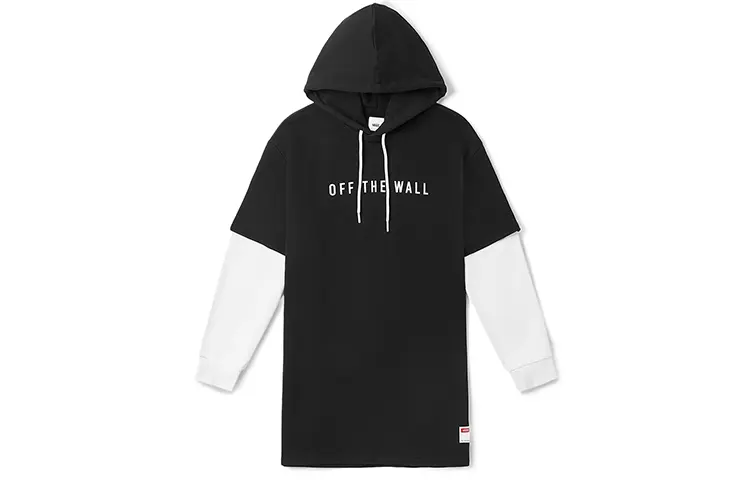 Vans Long Sleeved Dresses Women's Black Hooded Moderate Short