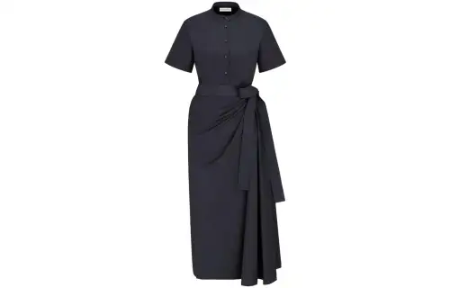 DIOR Short Sleeved Dress Women's Black