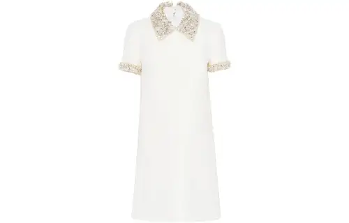 MIU MIU SS22 Short Sleeved Dress Women's White