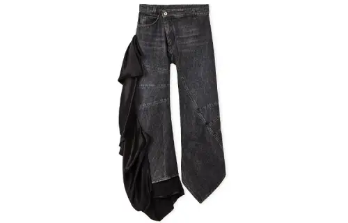 LOEWE Jeans Women's Black Moderate Wide Leg Pants