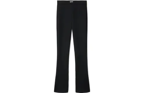 OFF-WHITE split-hem flared leggings