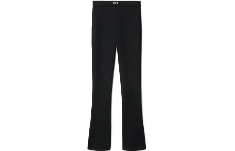 OFF-WHITE split-hem flared leggings