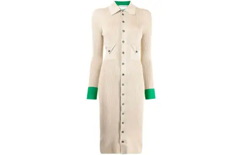 Bottega Veneta FW21 Knitted Fabric Long Sleeved Dress Women's