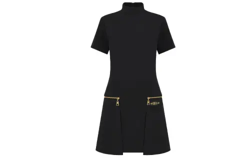 LOUIS VUITTON Short Sleeved Dress Women's Black
