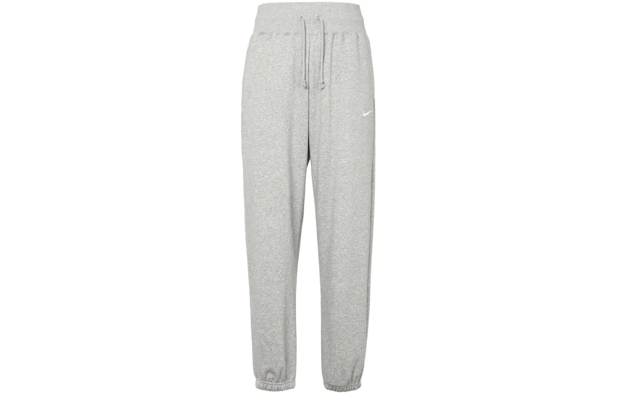 Nike Women's Phoenix Fleece High Waisted Oversized Sweatpants Dark Grey Heather/Sail