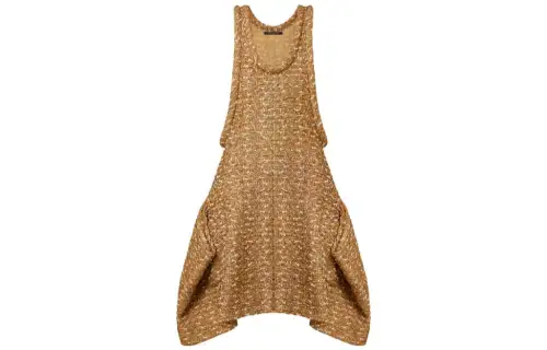 LOUIS VUITTON SS22 Slip Dress Women's Gold