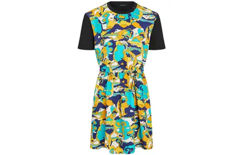 LOUIS VUITTON Short Sleeved Dress Women's Multicolor