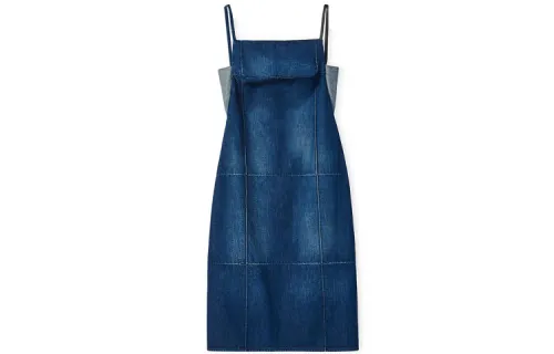 LOEWE Sleeveless Dress Women's Washed Denim Blue