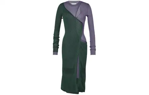 Bottega Veneta Long Sleeved Dress Women's Multicolor