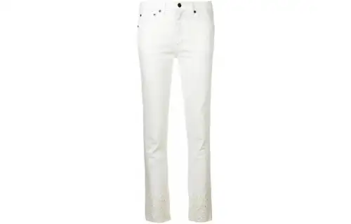 SAINT LAURENT Jeans Women's White Moderate Slim Fit Pants