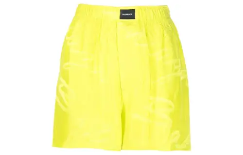 Balenciaga Casual Shorts Women's Yellow Moderate