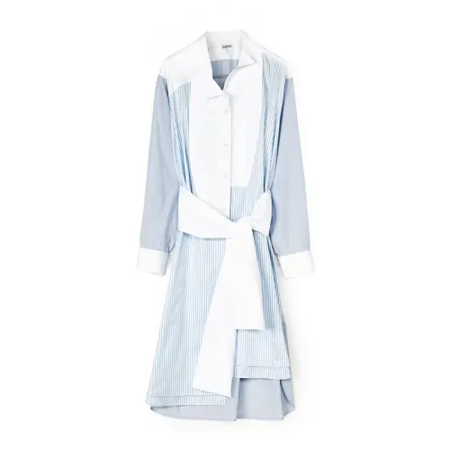 LOEWE SS22 Long Sleeved Dress Women's Blue