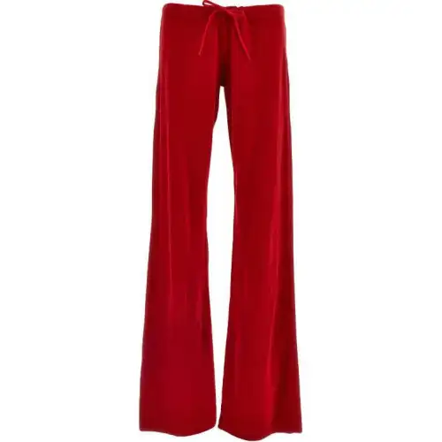 Balenciaga Distressed Drawstring Velvet Pants