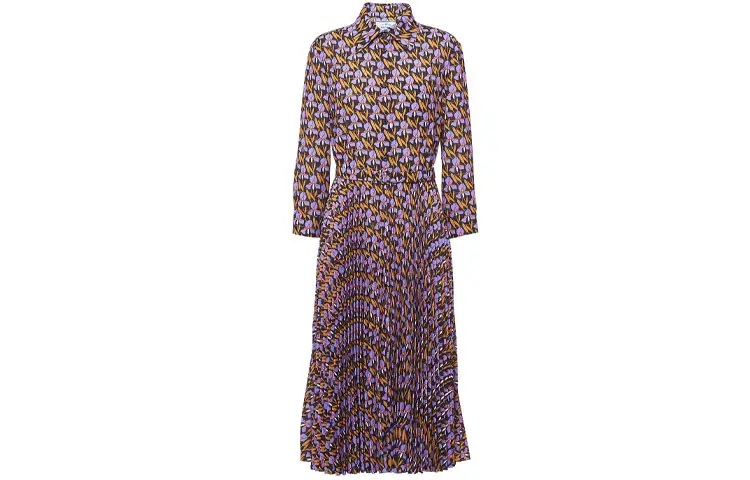 PRADA FW21 Long Sleeved Dress Women's Multicolor