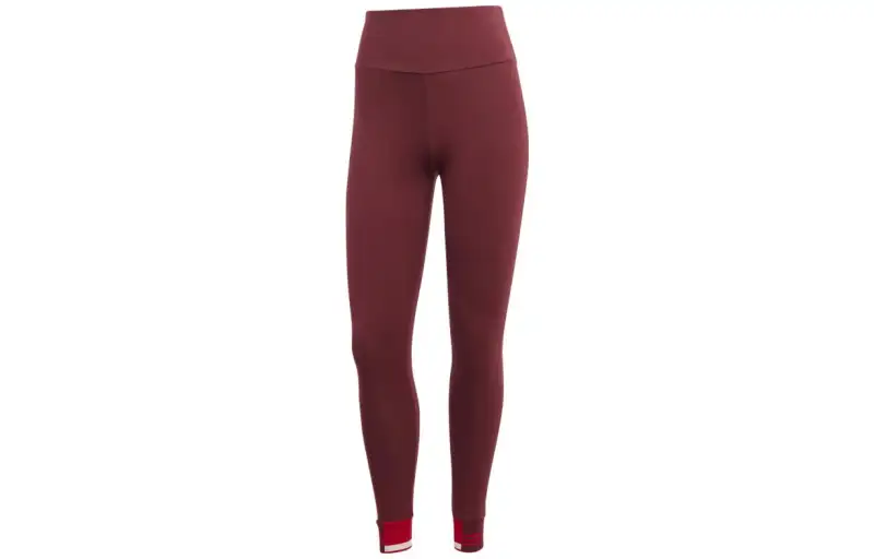 Adidas Originals Knitted Sweatpants Women's Dark Red Moderate Slim Fit Pants