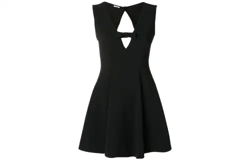 MIU MIU Sleeveless Dresses Women's Black V Neck Moderate Short