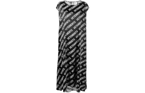 Vetements Sleeveless Dresses Women's Black Crew Neck