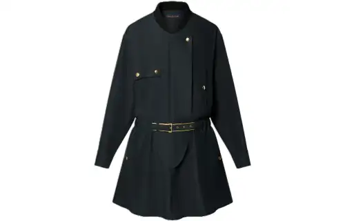 LOUIS VUITTON Biker-Detail Silk Dress