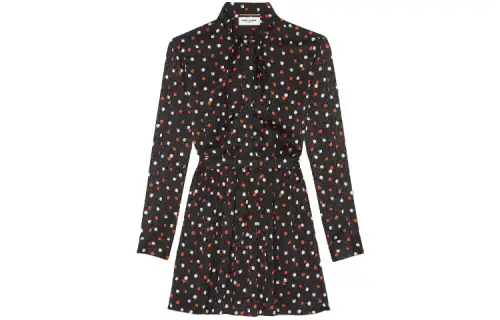 SAINT LAURENT SS21 Long Sleeved Dress Women's