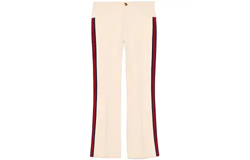 GUCCI Jeans Women's Ivory White Moderate Flared Pants