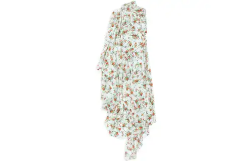 Balenciaga SS22 Long Sleeved Dress Loose Fit Women's White