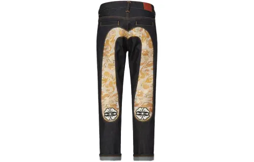 EVISU Jeans Women's Denim Blue Moderate Tapered Pants