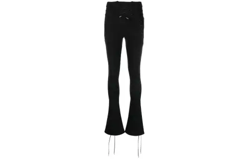 OFF-WHITE logo-print lace-up leggings