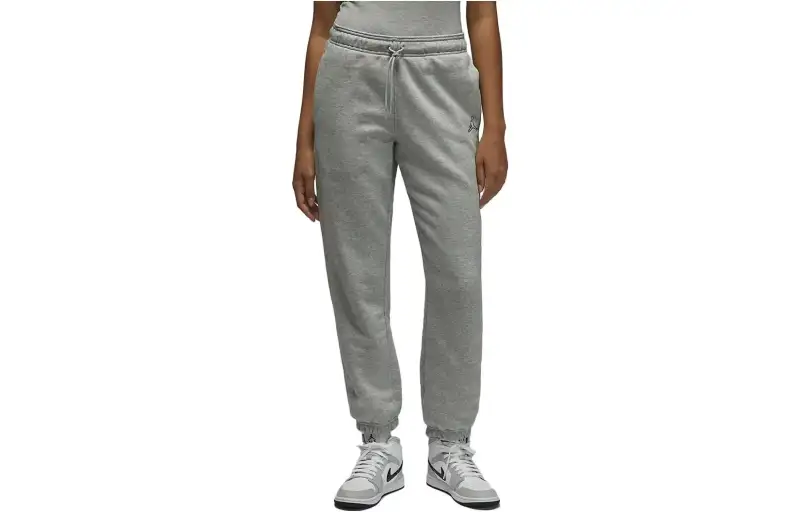 Jordan Brooklyn Knitted Sweatpants Women's Light Gray Moderate Cuffed Pants