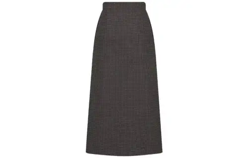 DIOR Knit Long Skirt Women's Gray