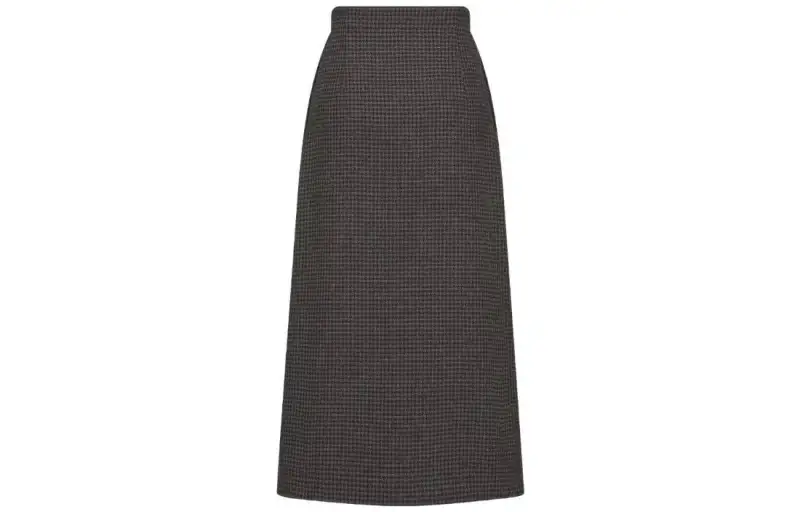 DIOR Knit Long Skirt Women's Gray