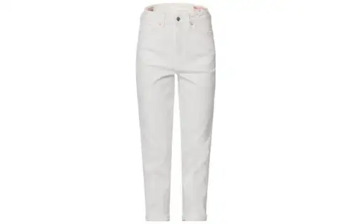 EVISU Jeans Women's White Moderate Straight Fit Pants