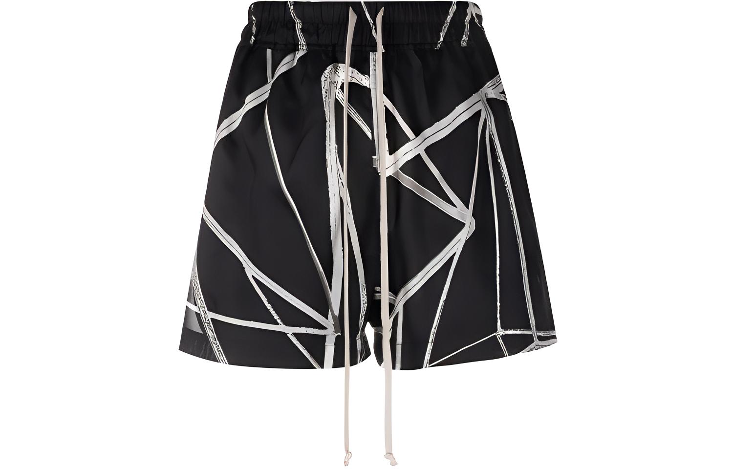 RICK OWENS Fogachine Fog Shorts Black/Ivory
