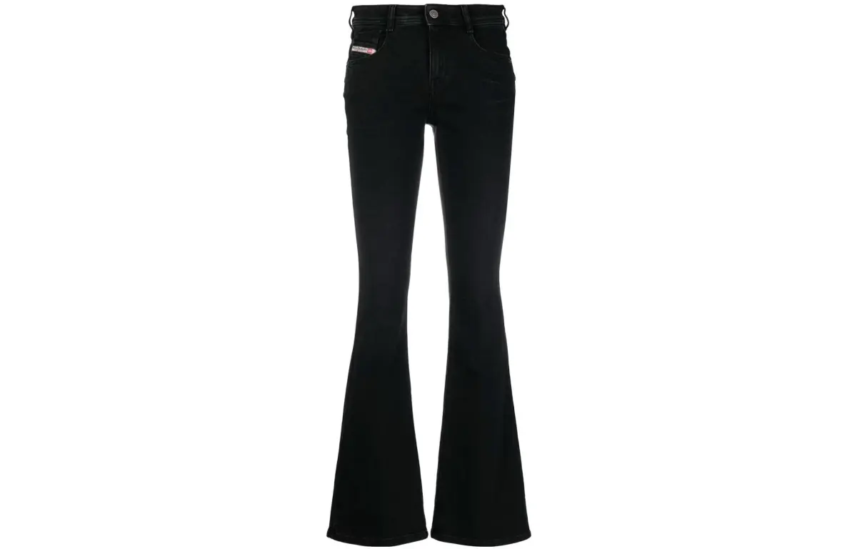 DIESEL Jeans Women's Black Moderate Flared Pants