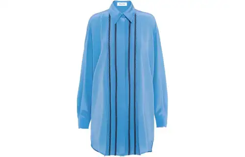MIU MIU FW22 Long Sleeved Dress Women's Light Blue