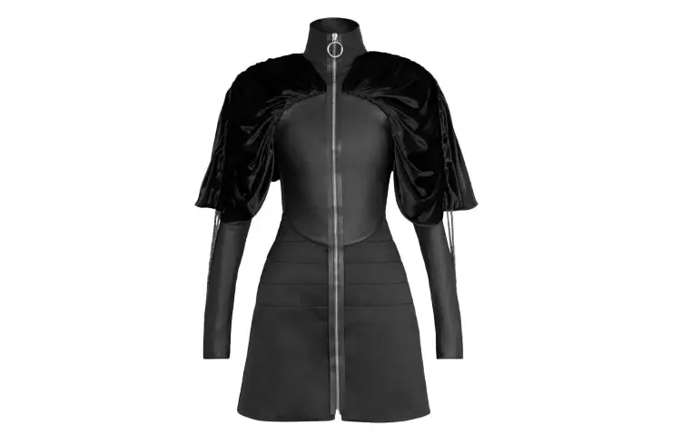 LOUIS VUITTON Long Sleeved Dress Women's Black