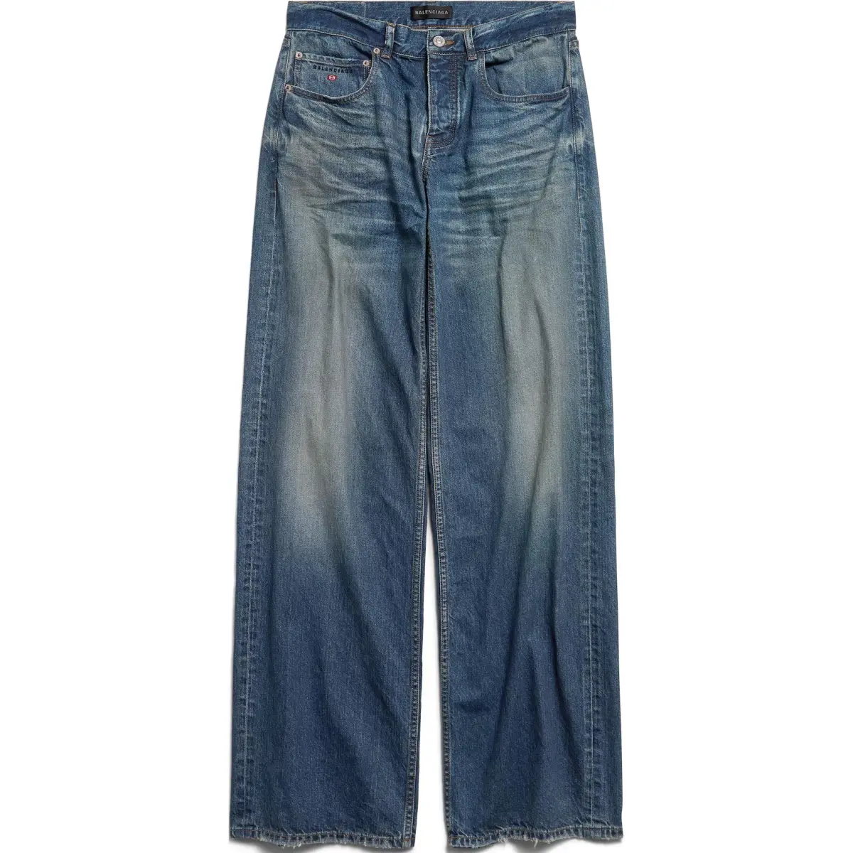 Balenciaga Baggy Jeans Loose Fit Women's Dark Blue