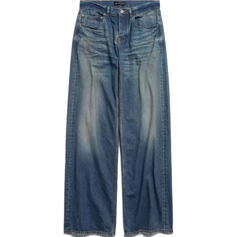 Balenciaga Baggy Jeans Loose Fit Women's Dark Blue
