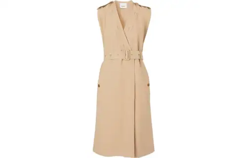 Burberry Sleeveless Dress Women's Soft Tawny